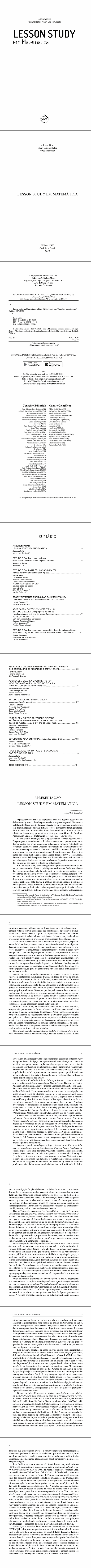 LESSON STUDY EM MATEMÁTICA